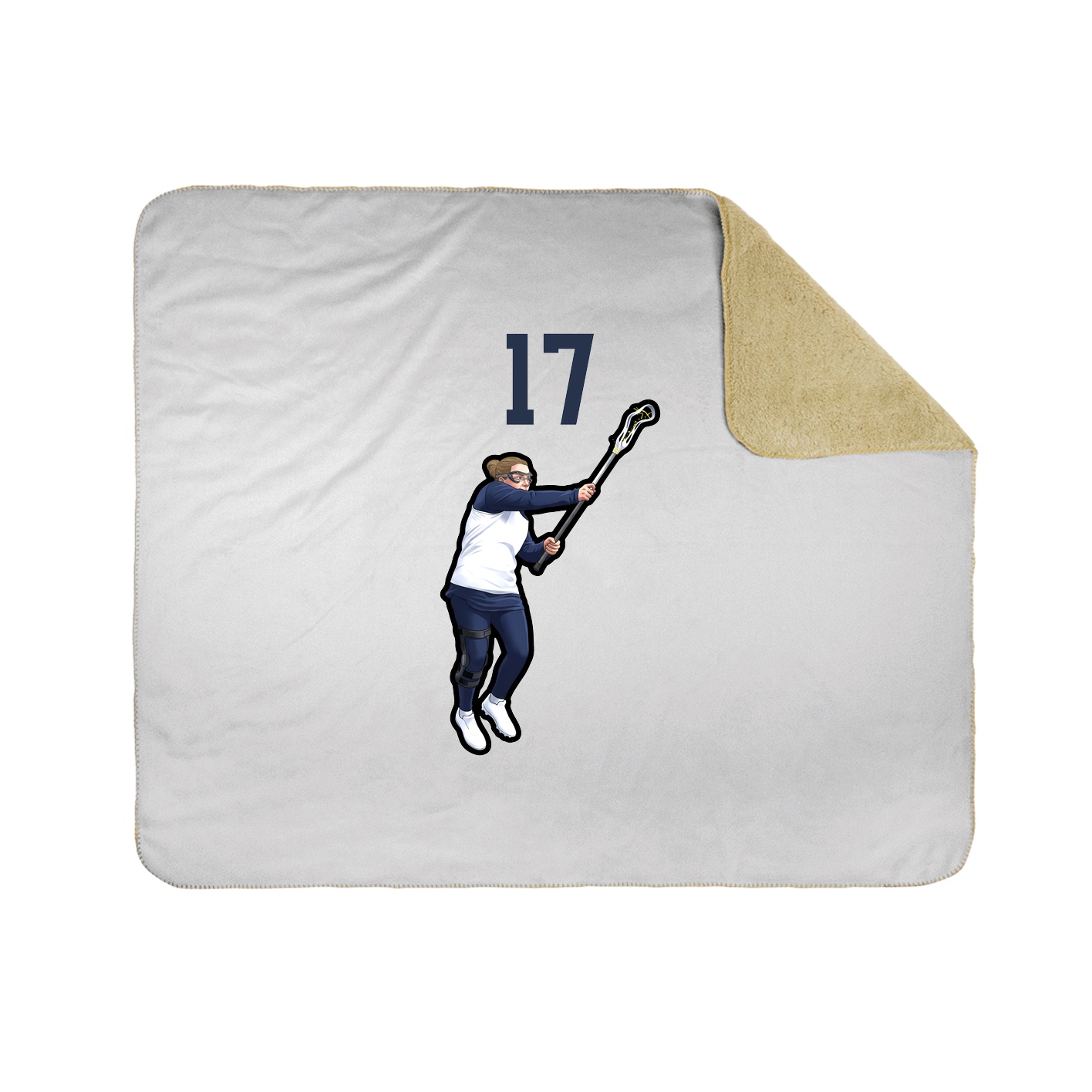 Throw Blanket — Number Top in White