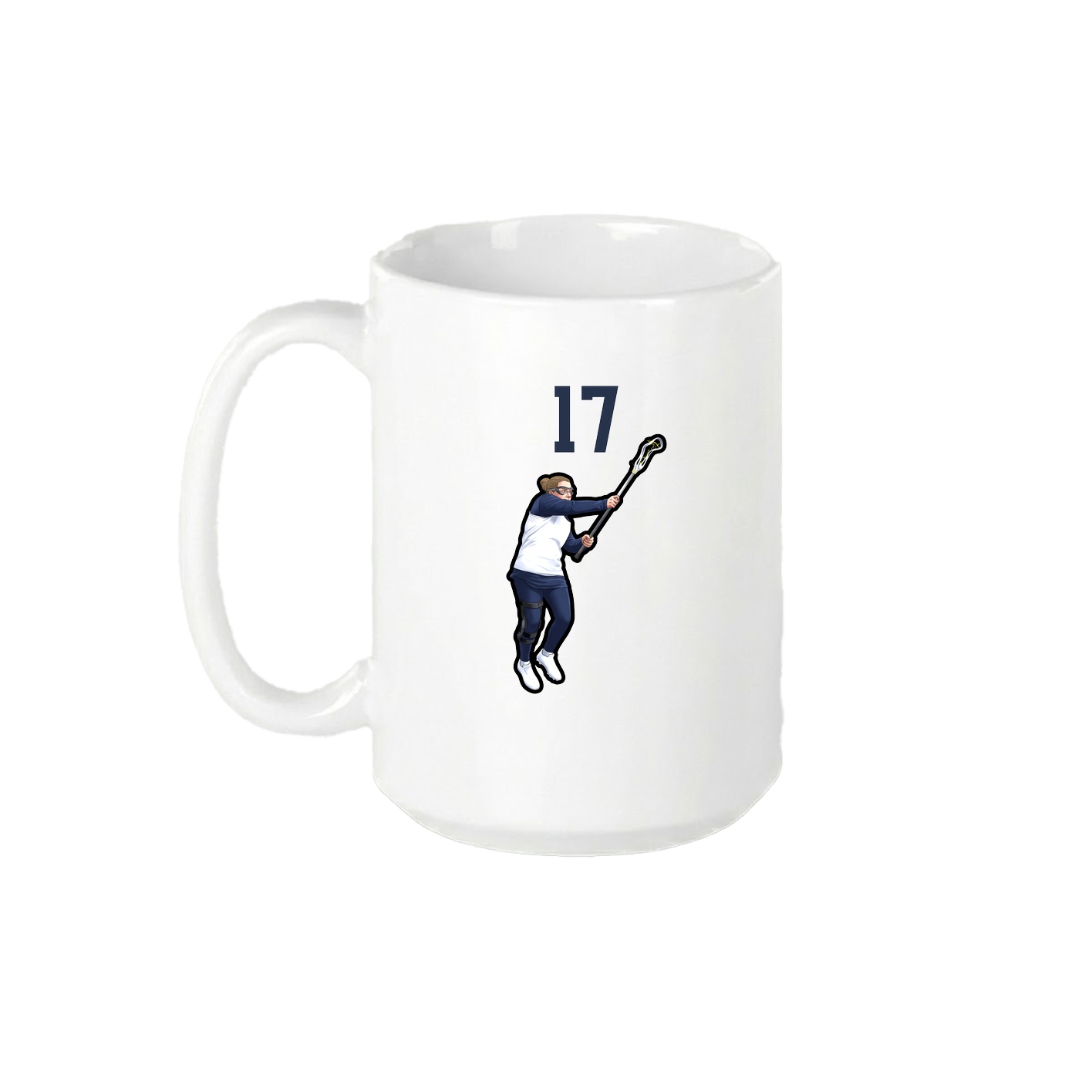 15oz Coffee Mug — Number Top in White