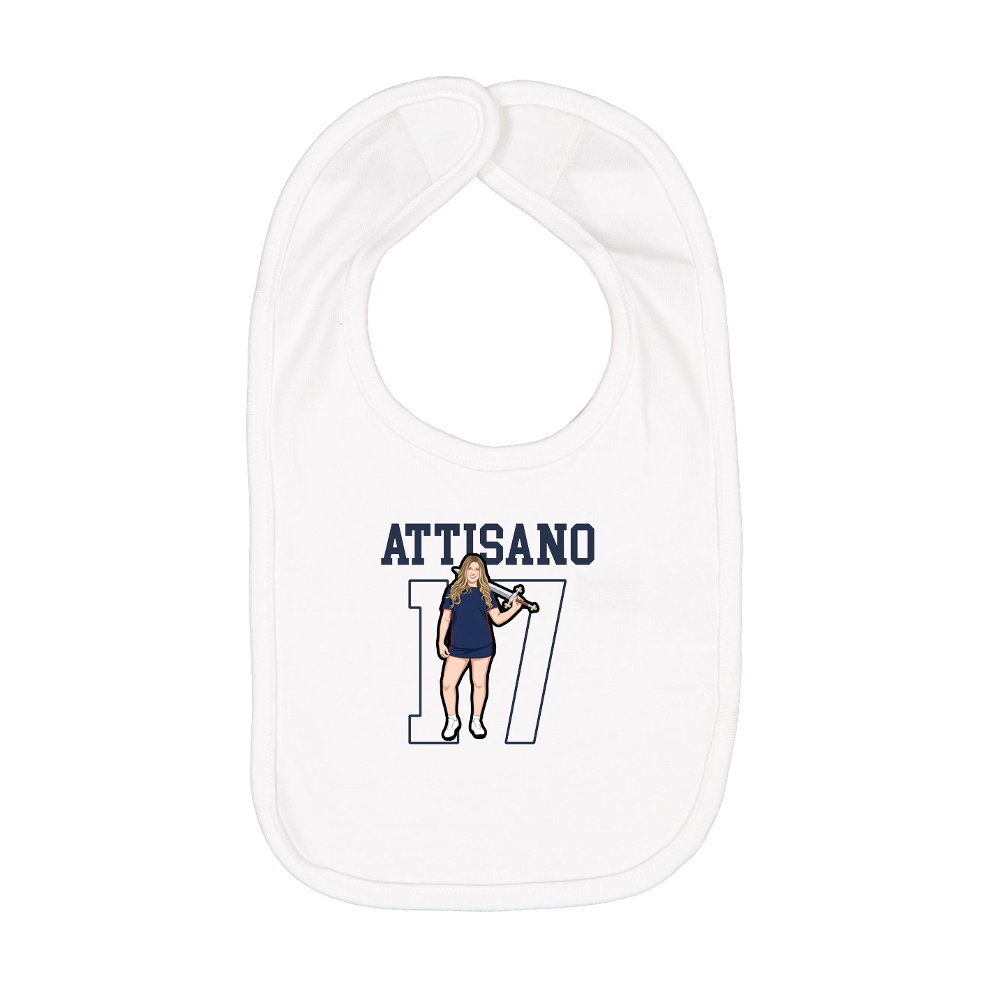 Infant Bib — Shirsey in White