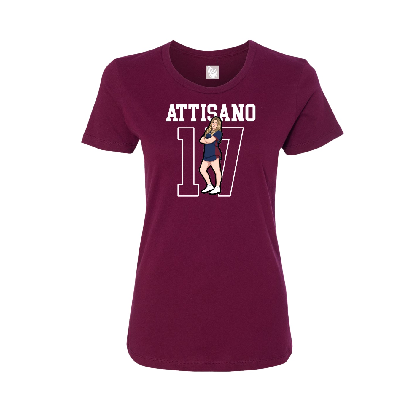 Fitted Women's Tee — Shirsey in Maroon