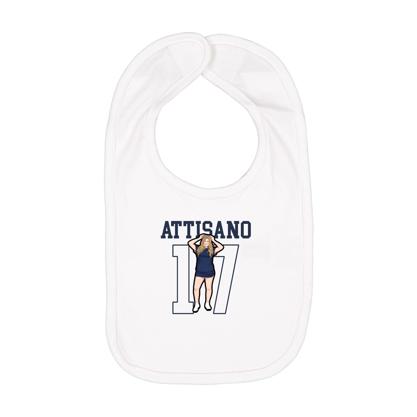 Infant Bib — Shirsey in White