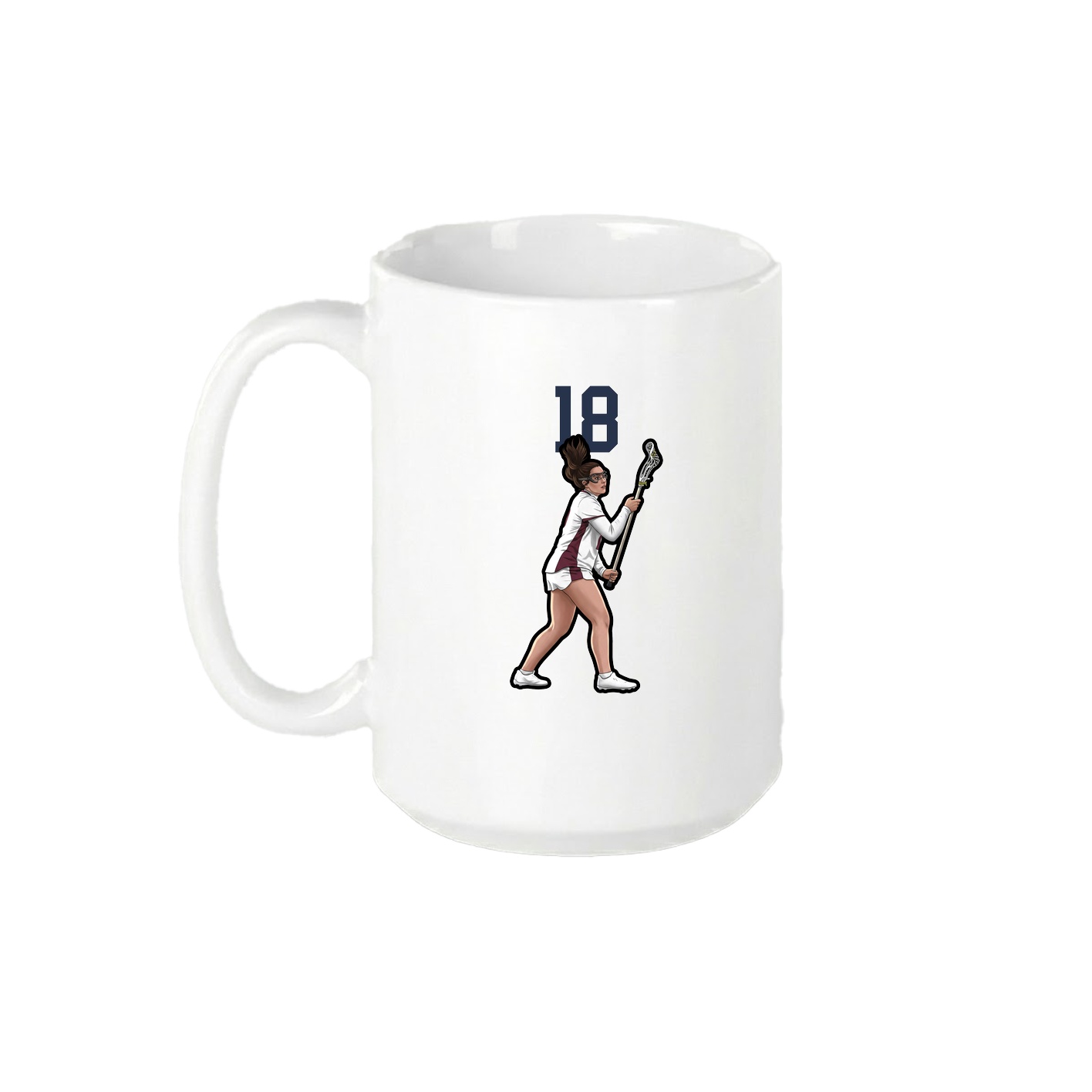 15oz Coffee Mug — Number Top in White