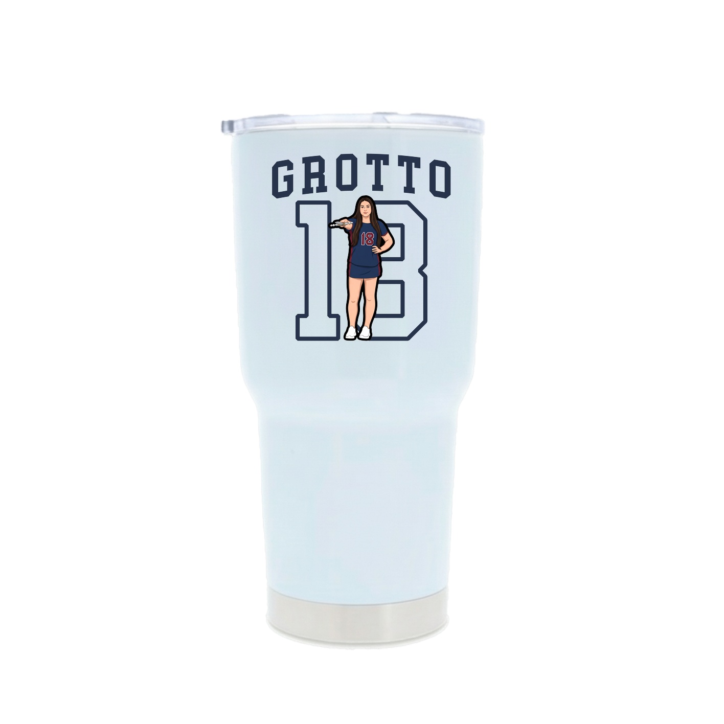 30oz Stainless Steel Tumbler — Shirsey in White