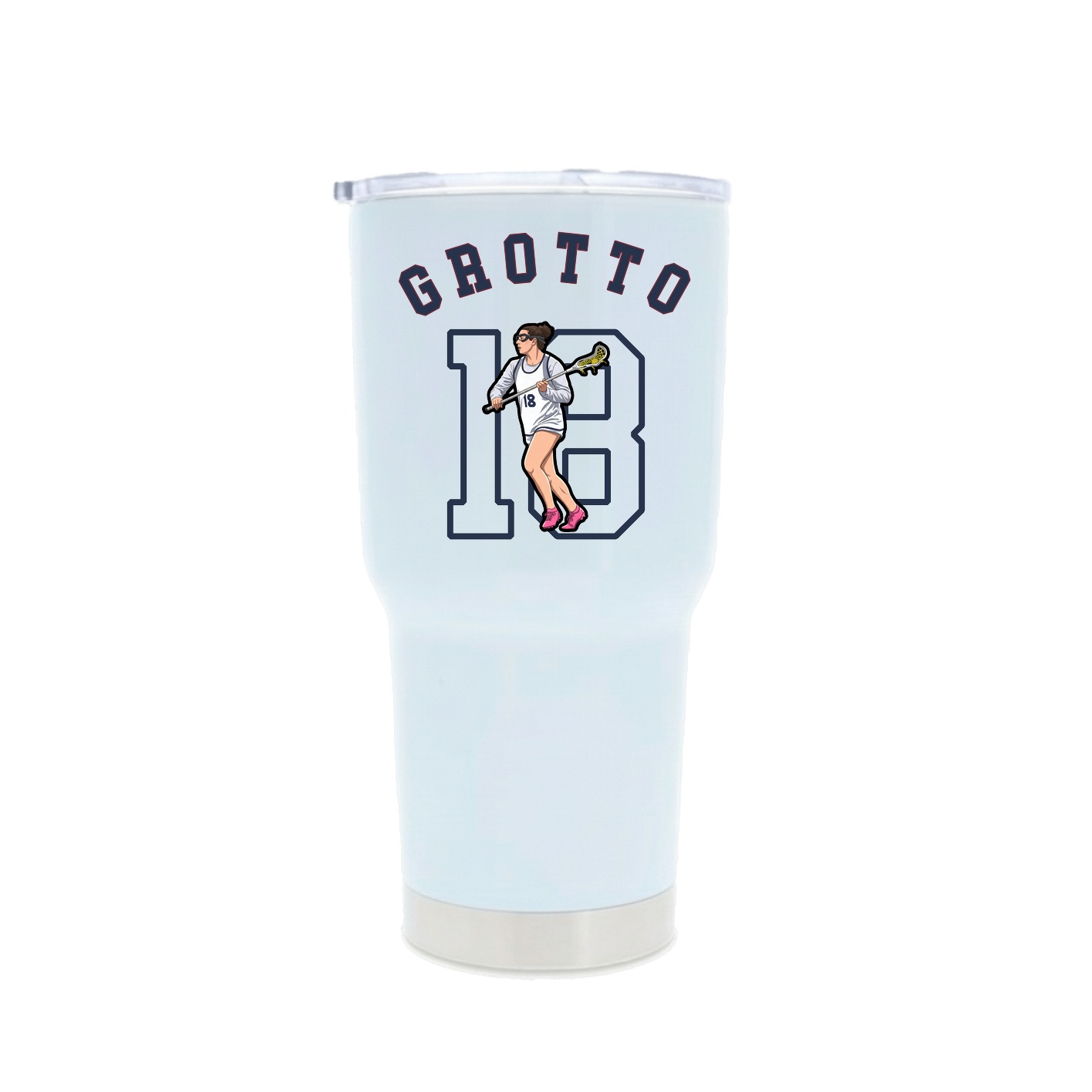 30oz Stainless Steel Tumbler — Shirsey Arch in White