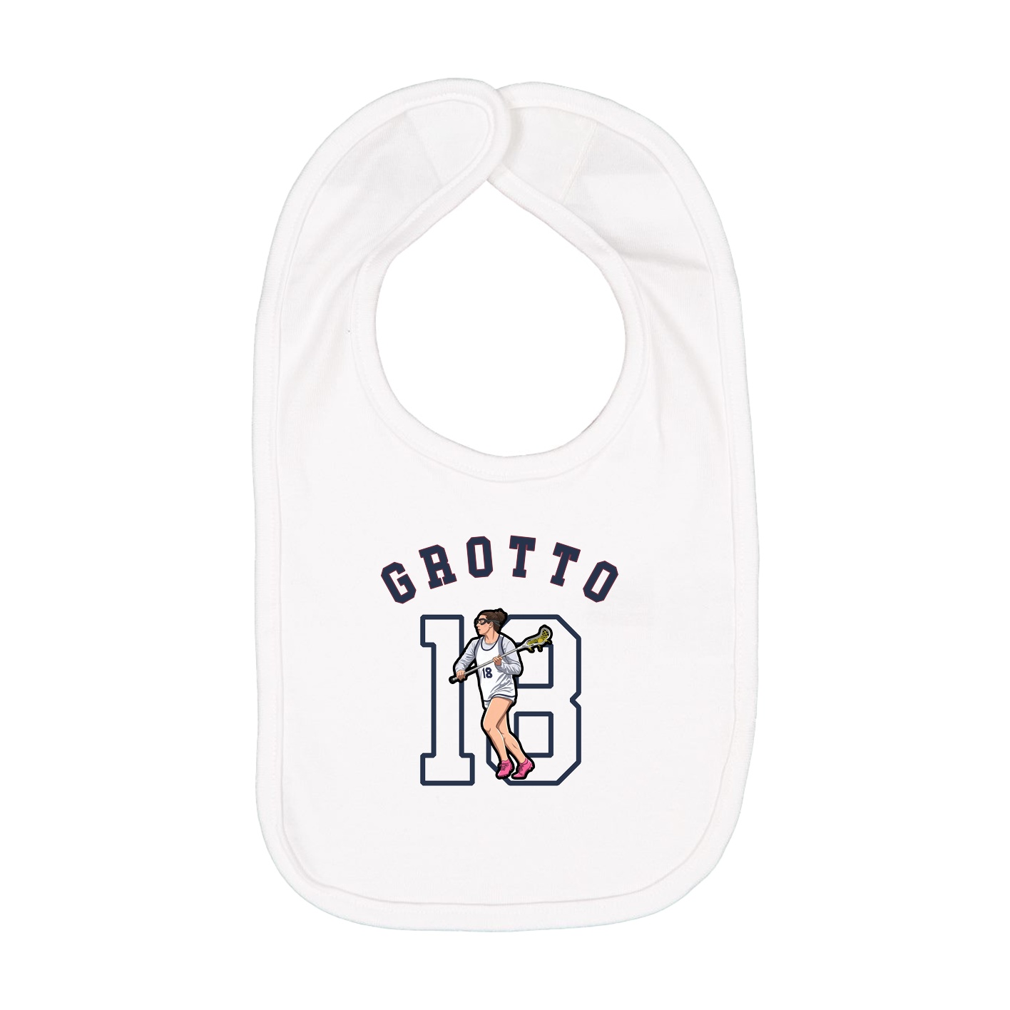 Infant Bib — Shirsey Arch in White