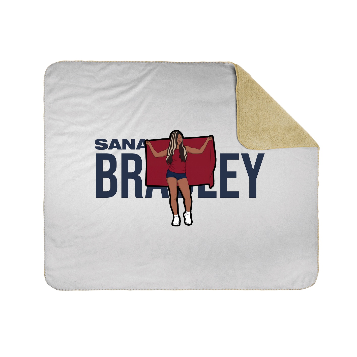 Throw Blanket — Player Name in White