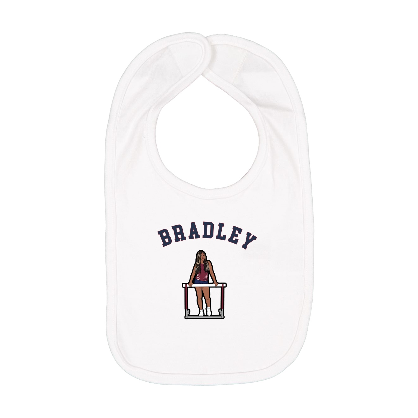 Infant Bib — Shirsey Arch in White
