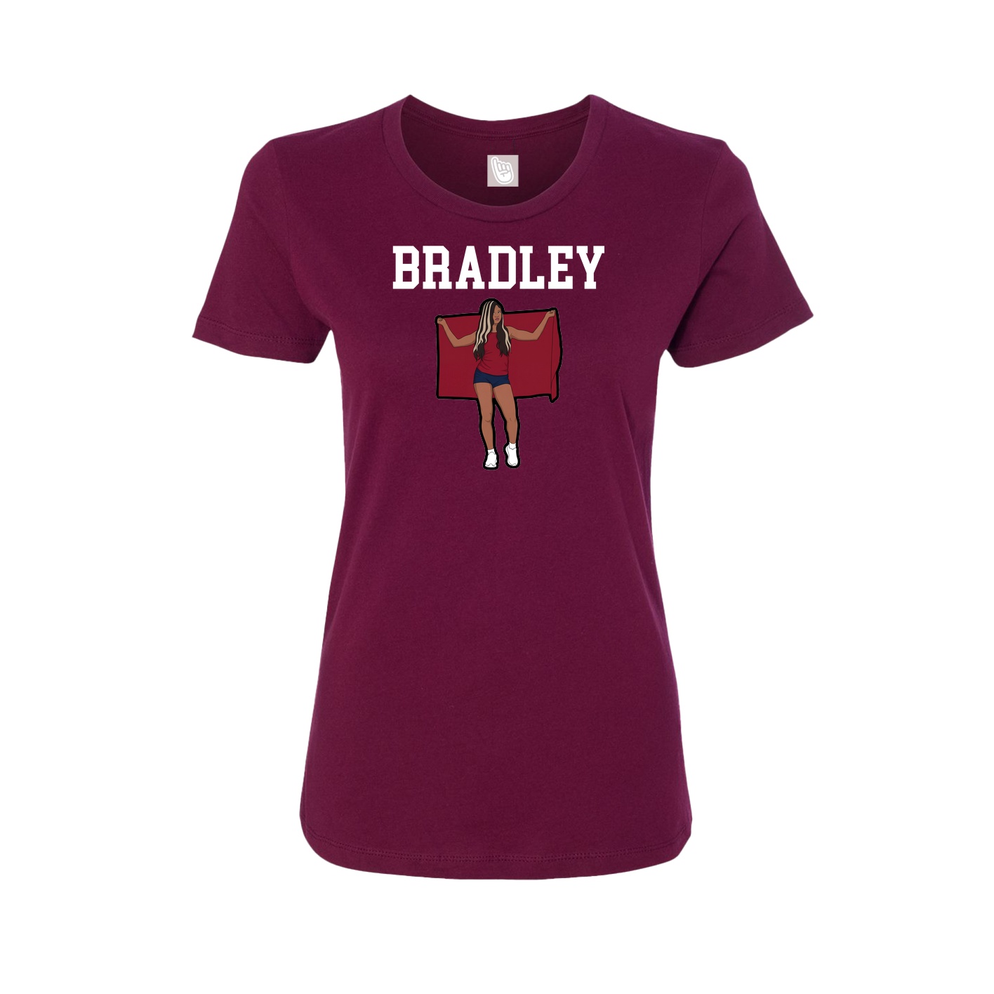 Fitted Women's Tee — Shirsey in Maroon