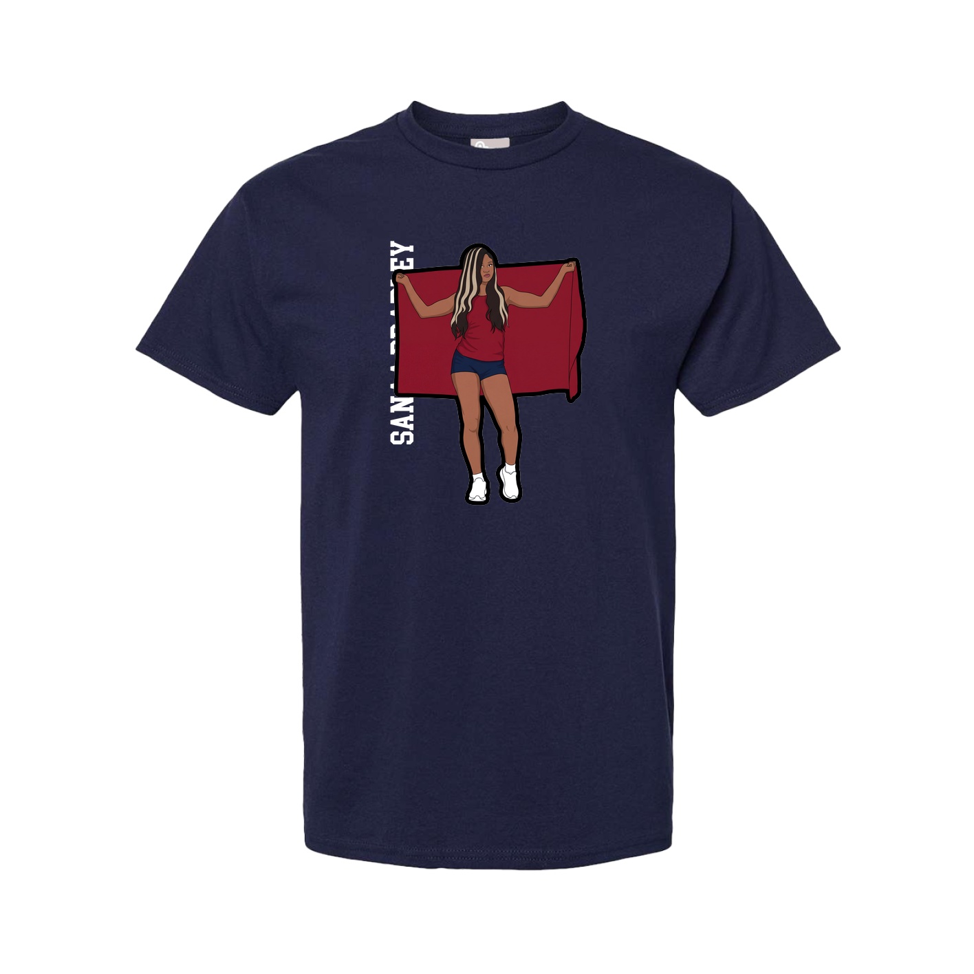 Youth Tee — Name Vertical in Navy