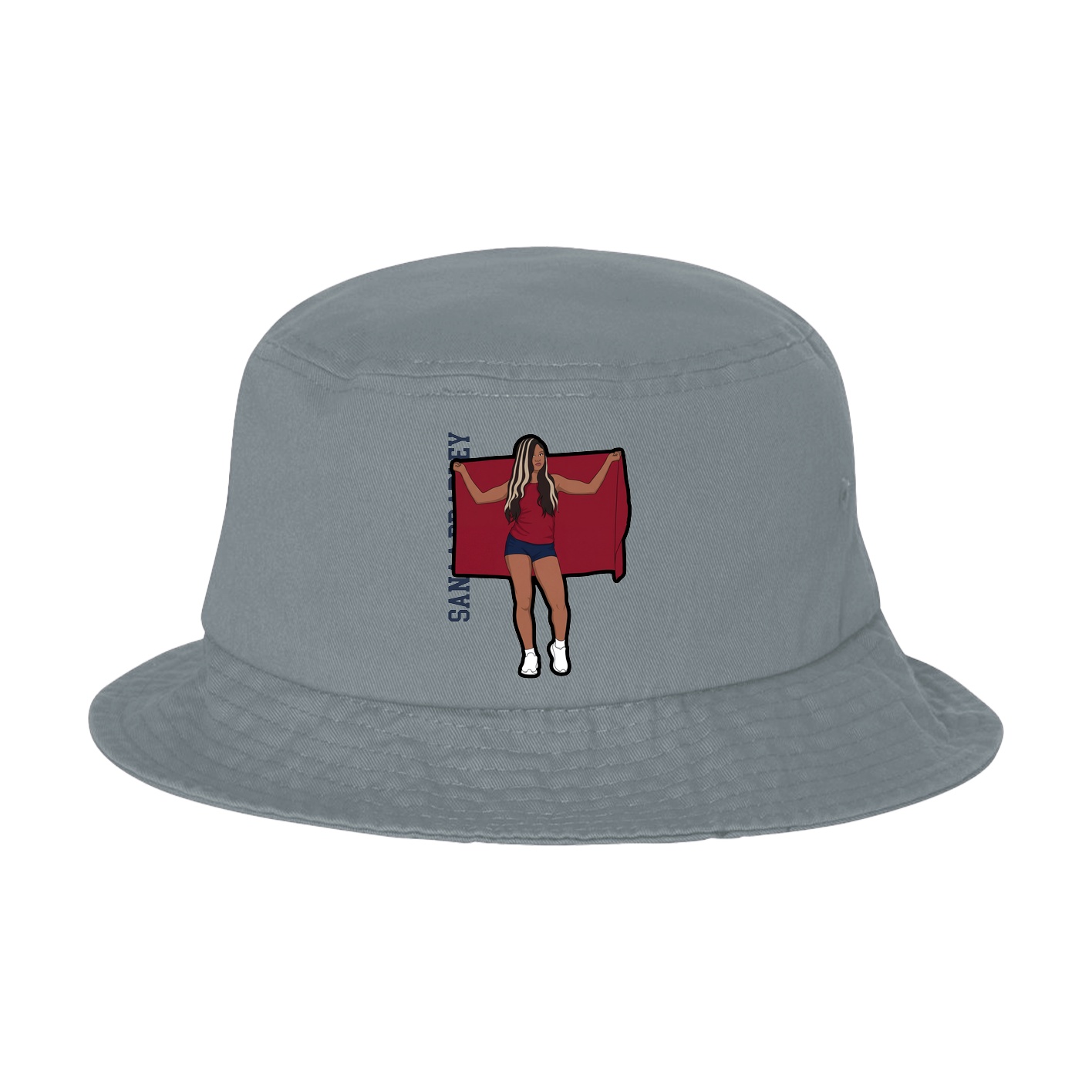 Bucket Cap — Name Vertical in Grey