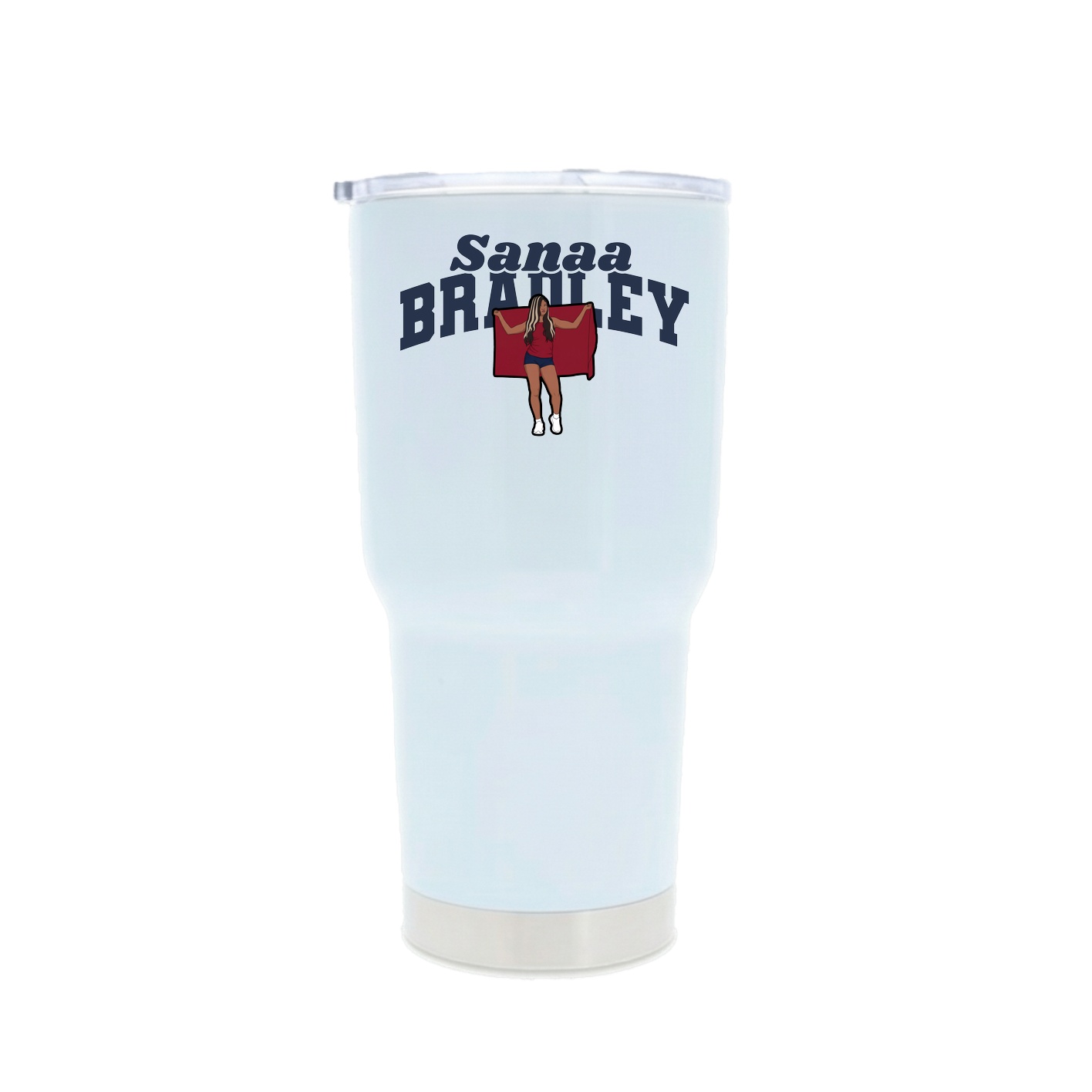 30oz Stainless Steel Tumbler — Signature Arch in White