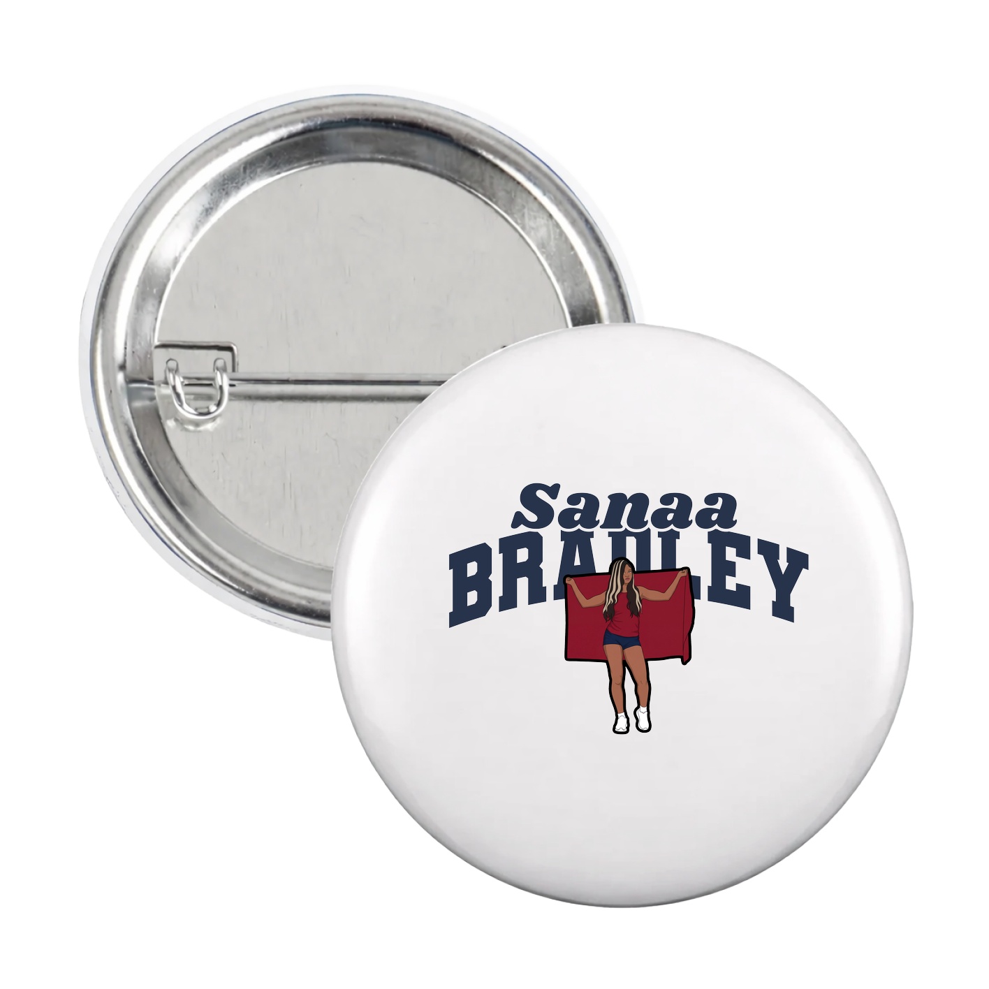 Game Day Button — Signature Arch in White