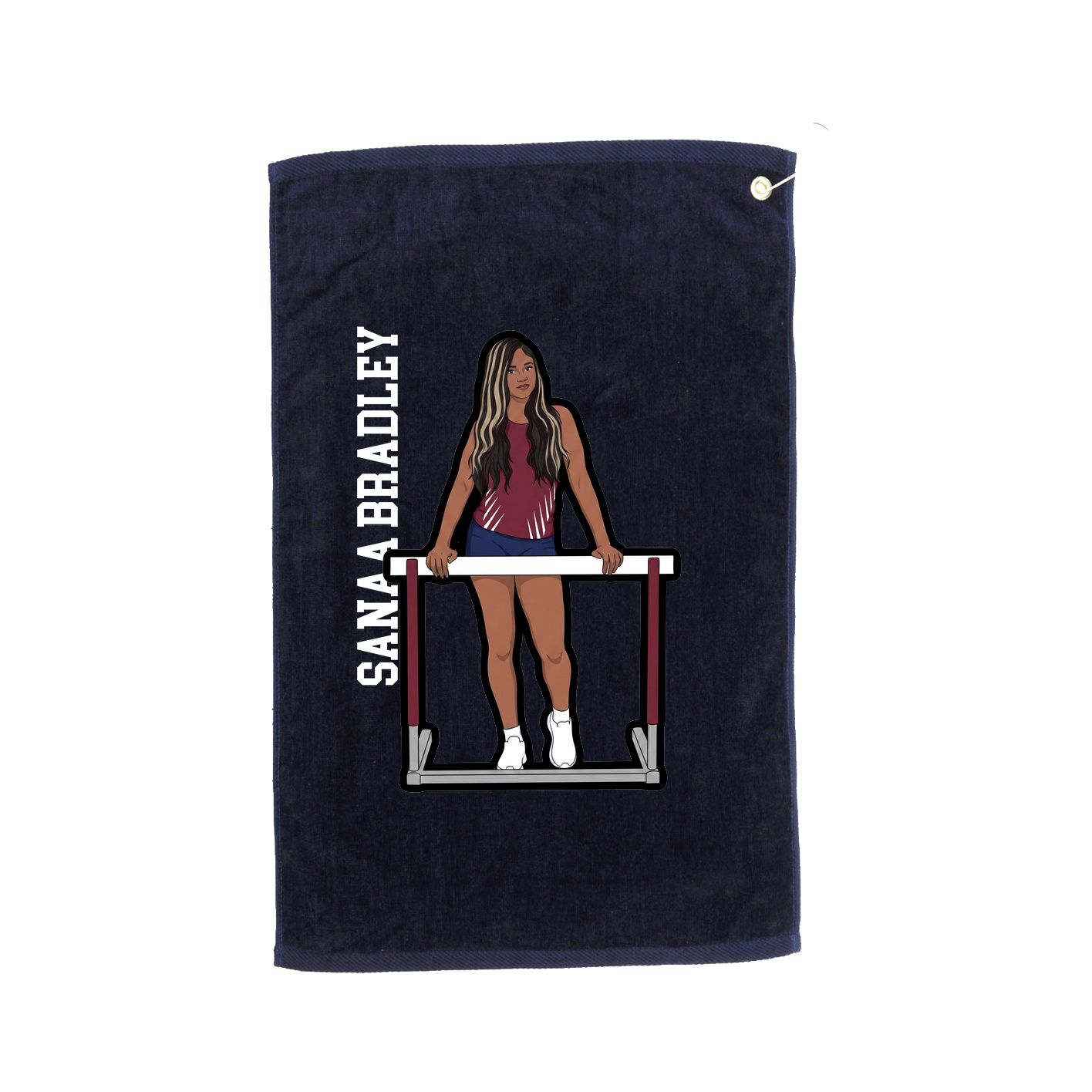 Golf Towel — Name Vertical in Navy