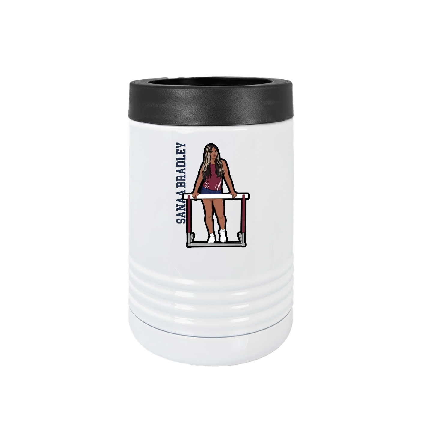 Beverage Holder — Name Vertical in White