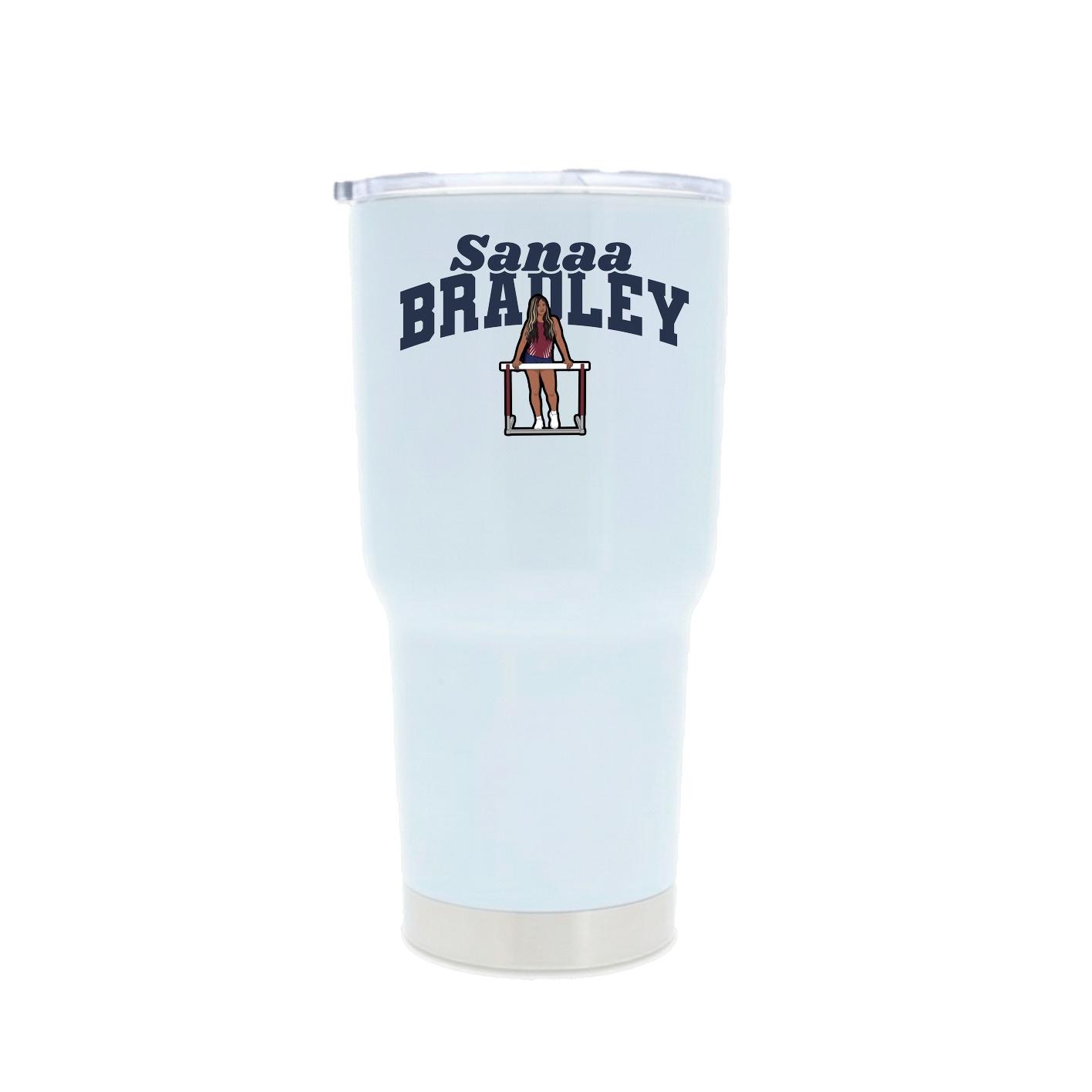 30oz Stainless Steel Tumbler — Signature Arch in White