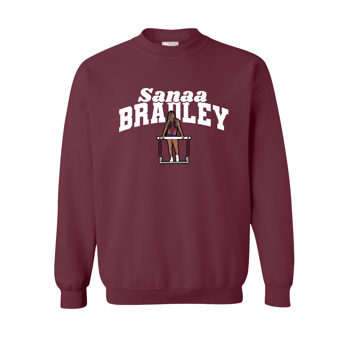 Fleece Crew — Signature Arch in Maroon
