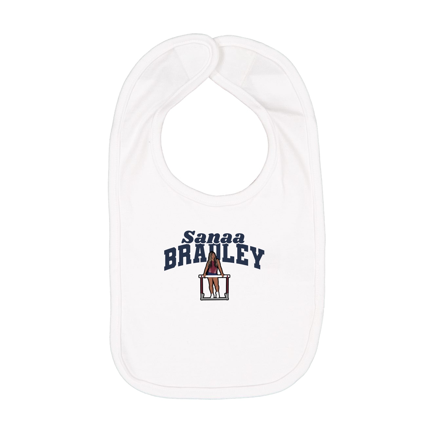 Infant Bib — Signature Arch in White