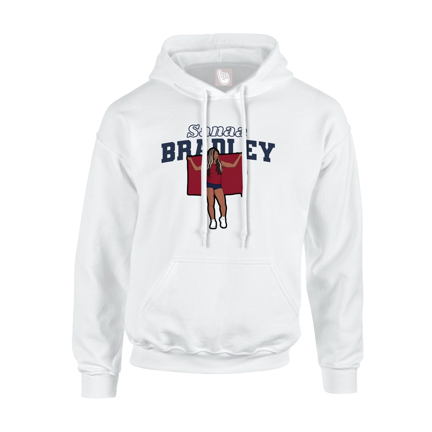 Hoodie — Name Arch in White