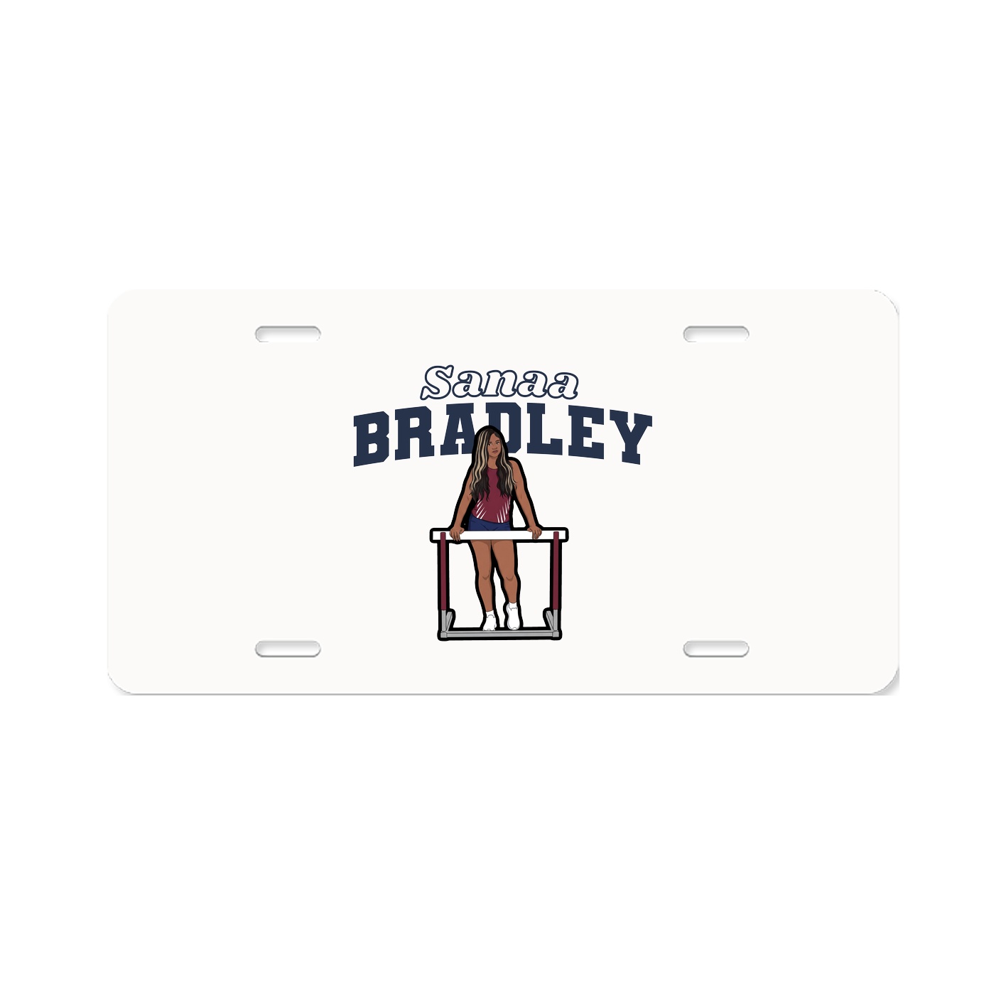 License Plate — Name Arch in Classic