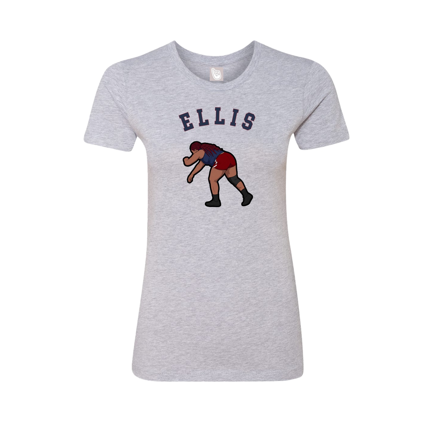 Fitted Women's Tee — Shirsey Arch in Grey