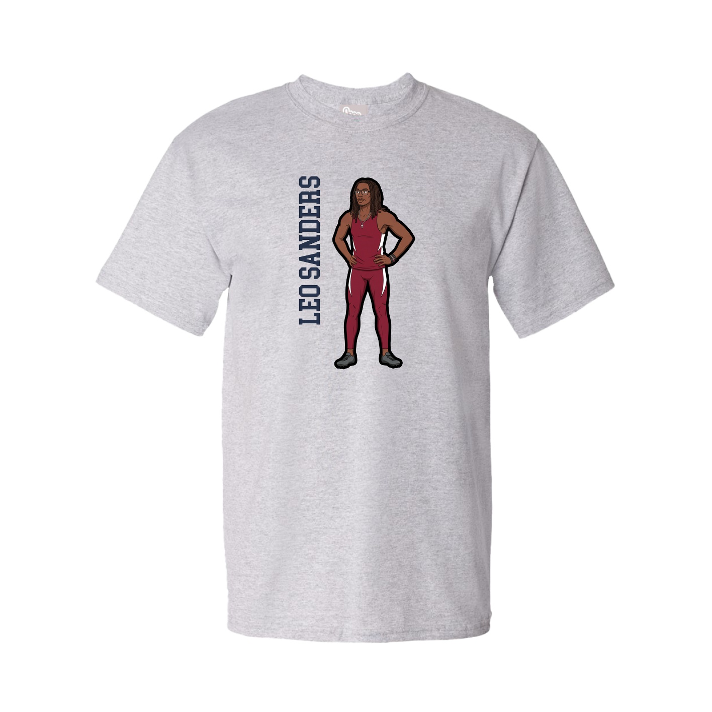 Youth Tee — Name Vertical in Grey