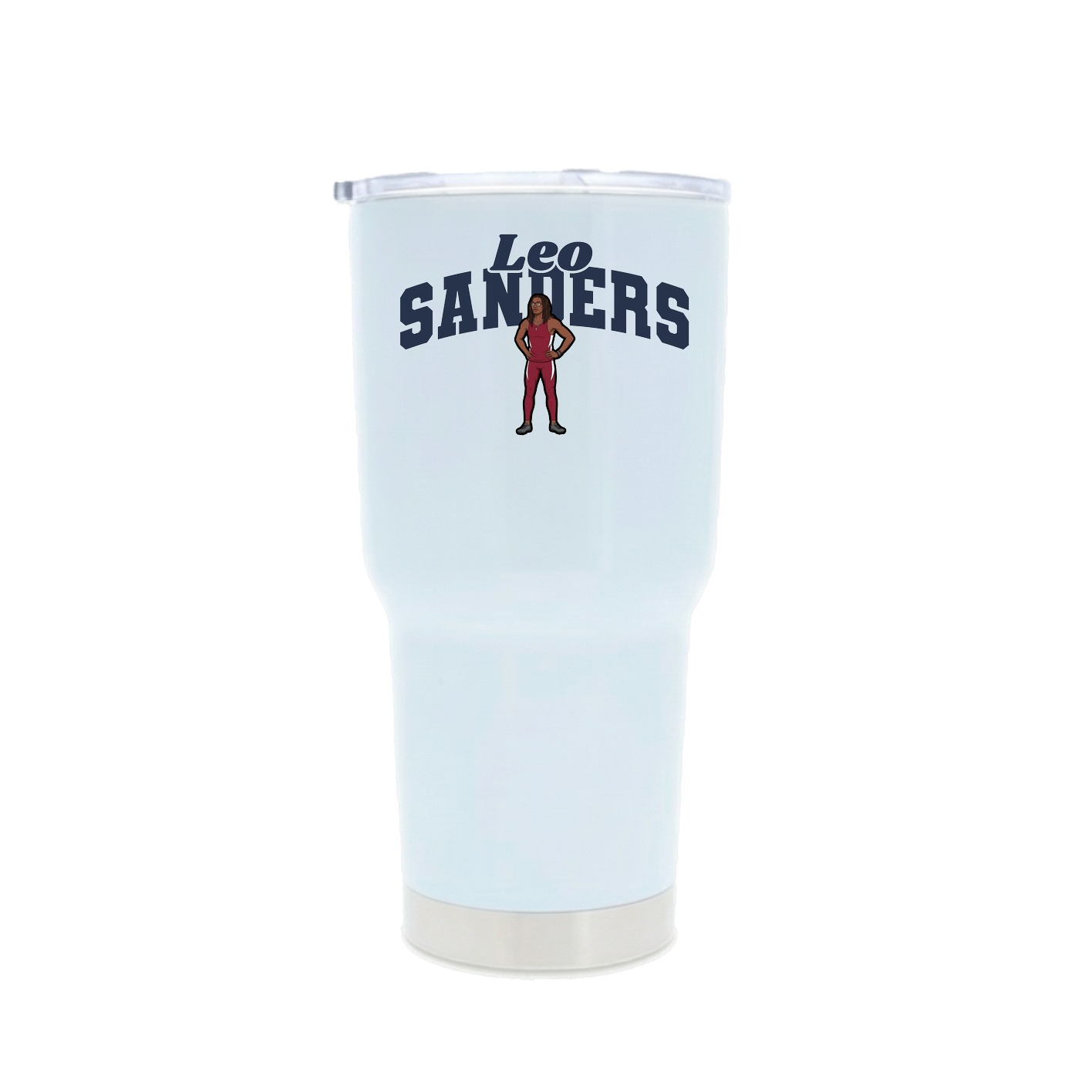 30oz Stainless Steel Tumbler — Signature Arch in White