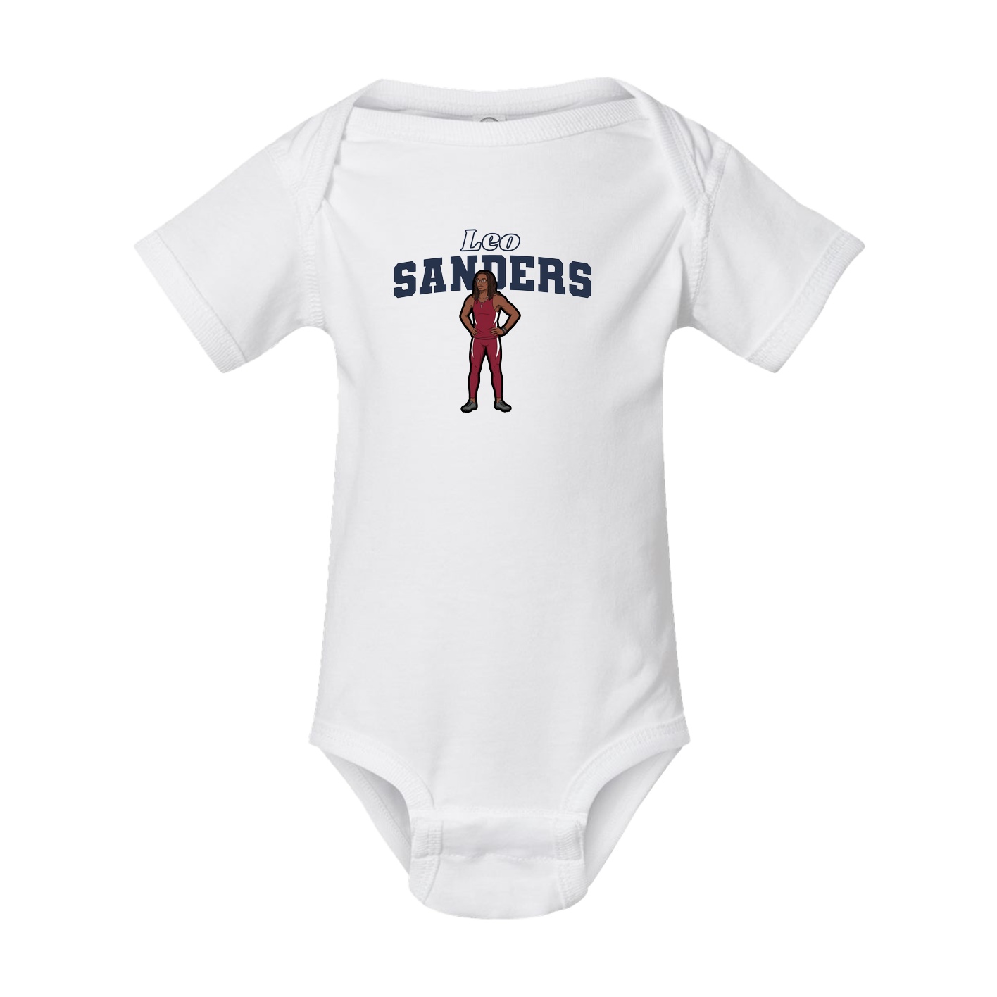 Baby Onesie — Name Arch in White