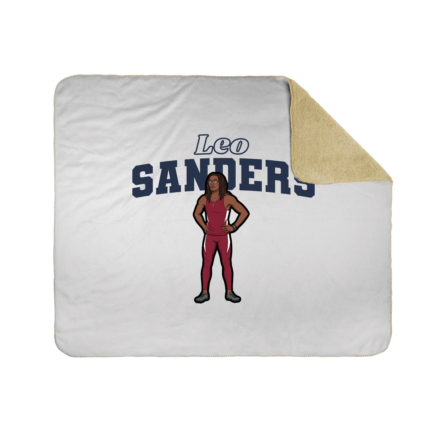 Throw Blanket — Name Arch in White