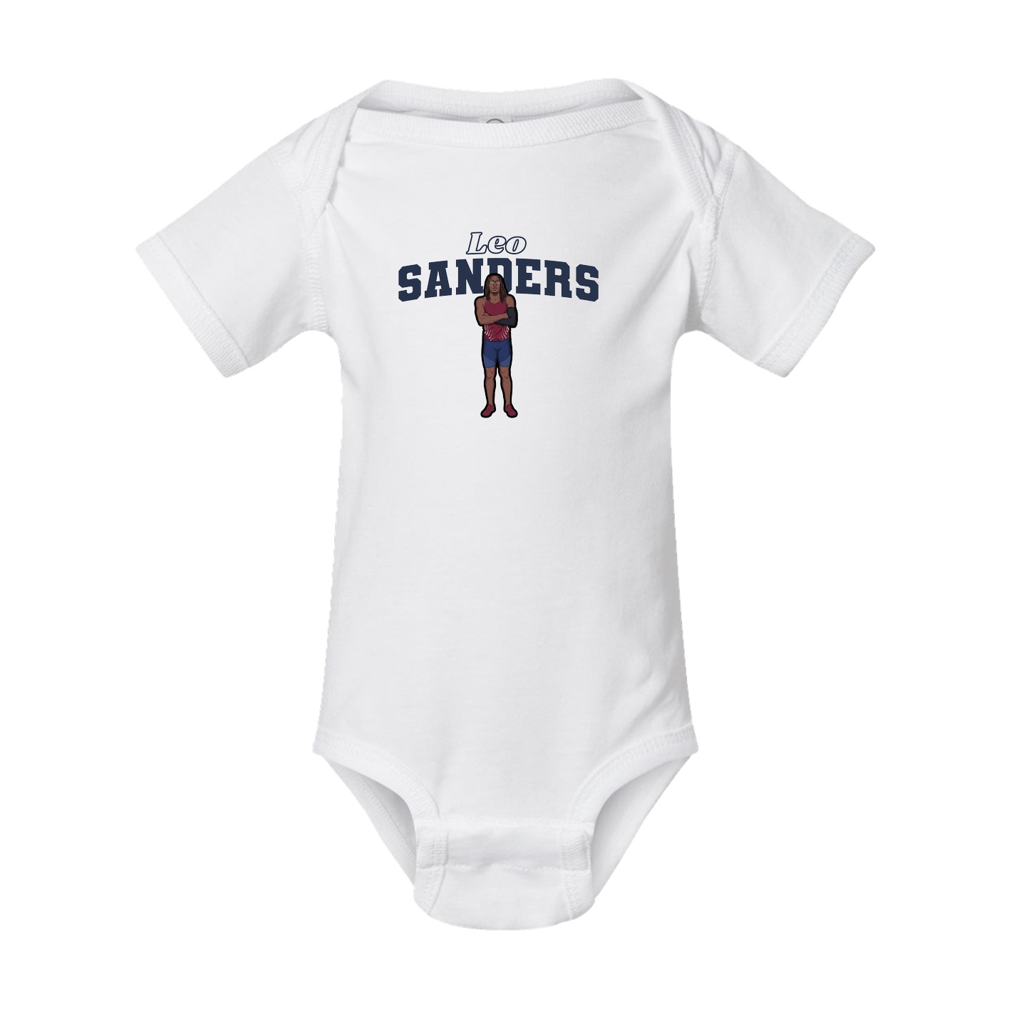 Baby Onesie — Name Arch in White
