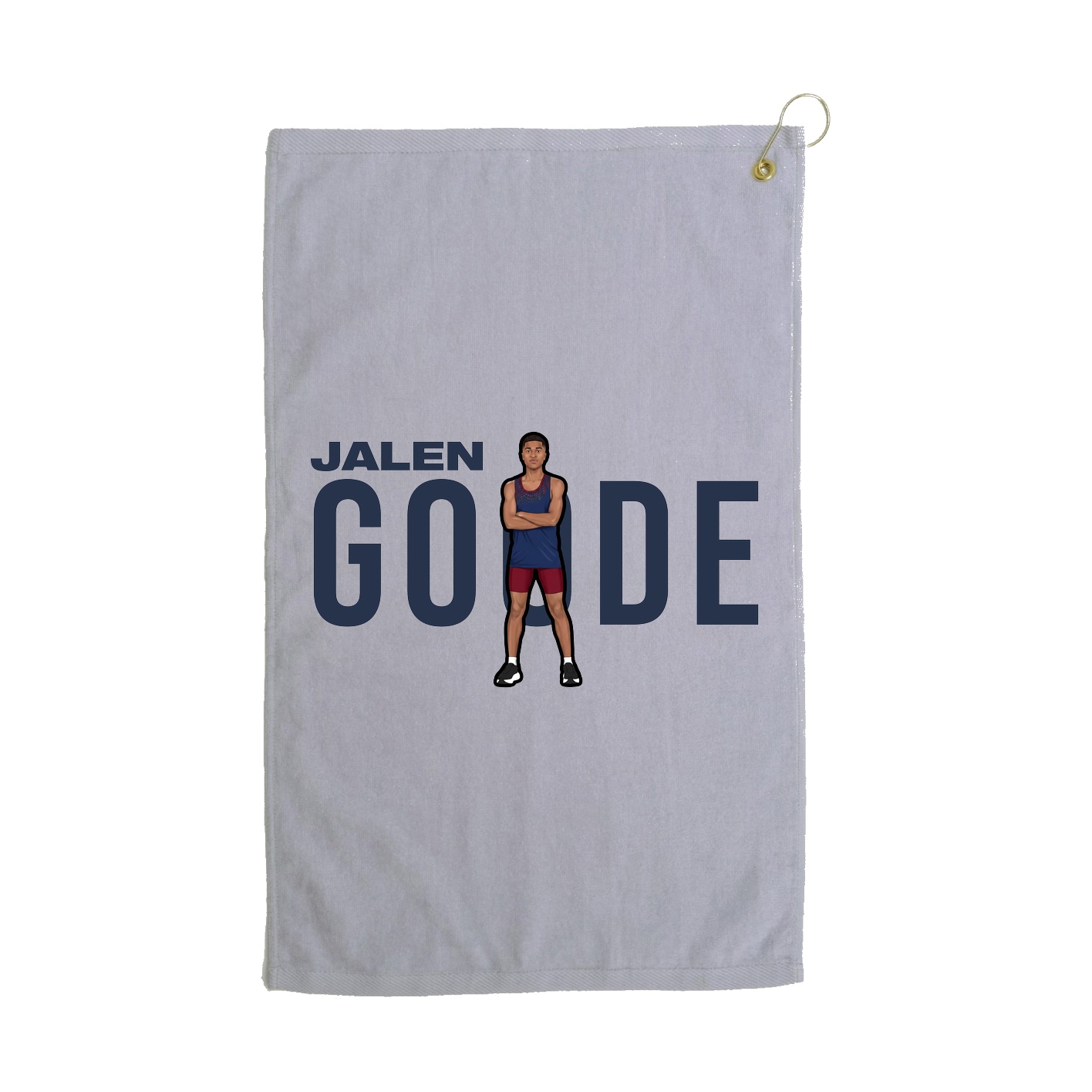 Golf Towel — Player Name in Grey