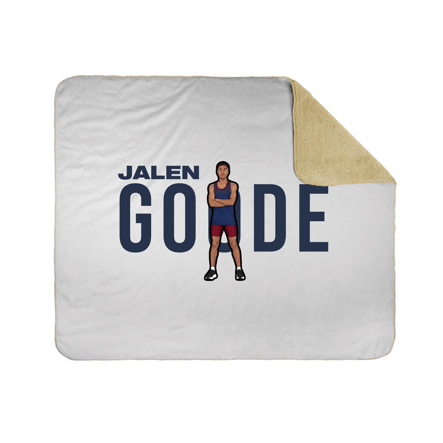Throw Blanket — Player Name in White