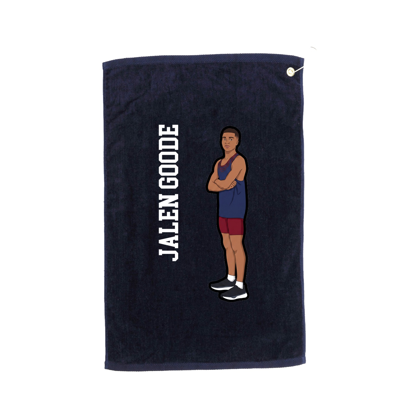 Golf Towel — Name Vertical in Navy