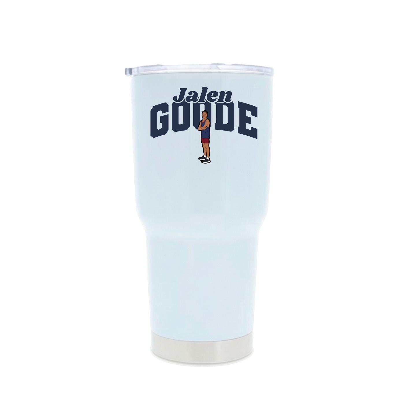 30oz Stainless Steel Tumbler — Signature Arch in White