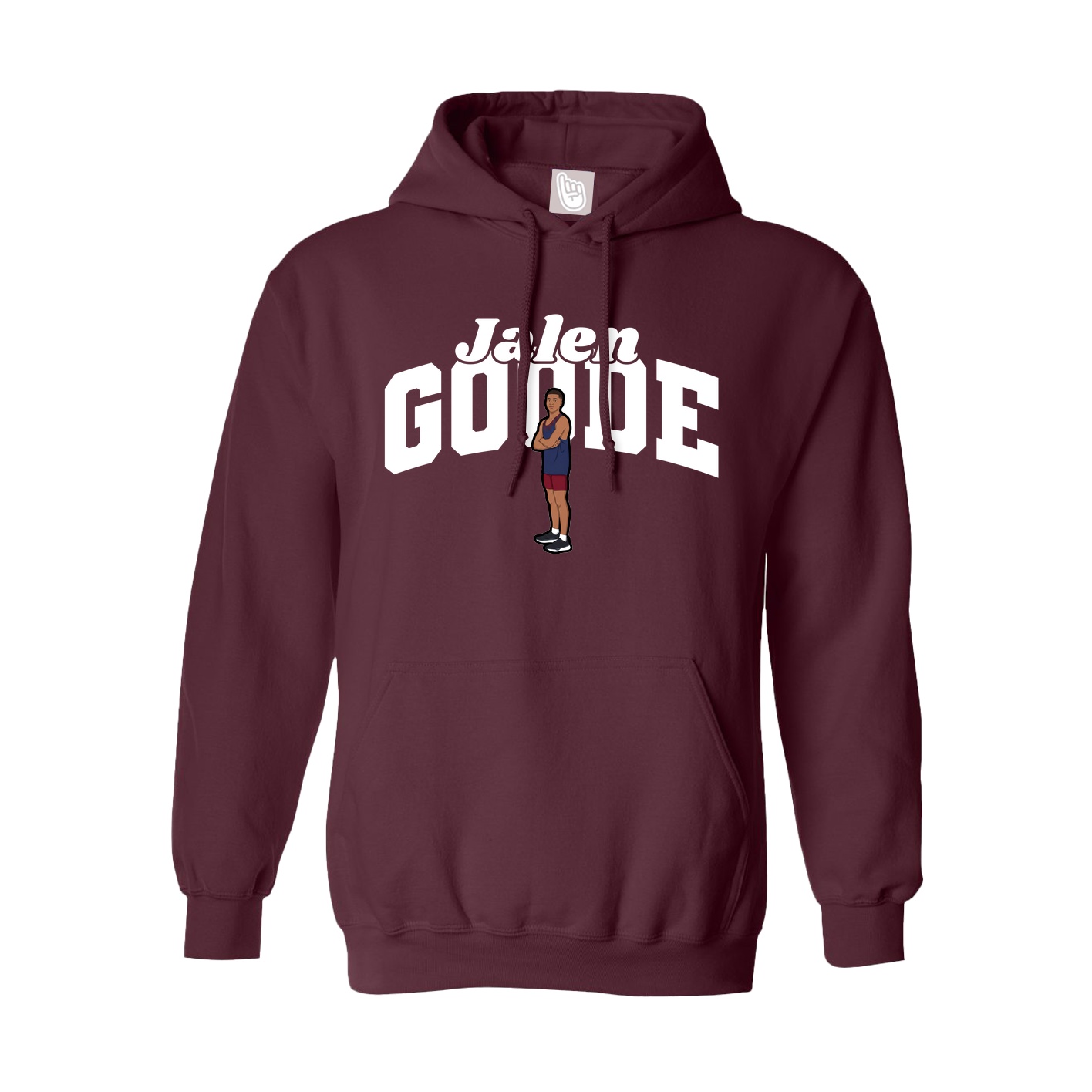 Hoodie — Signature Arch in Maroon