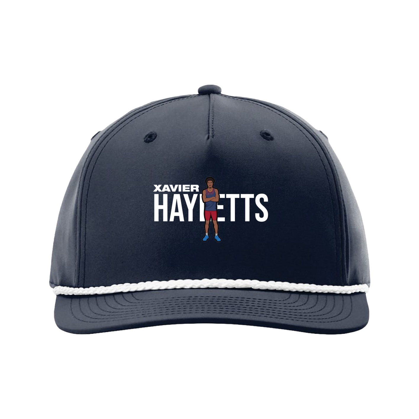 Five-Panel Classic Rope Cap — Player Name in Navy