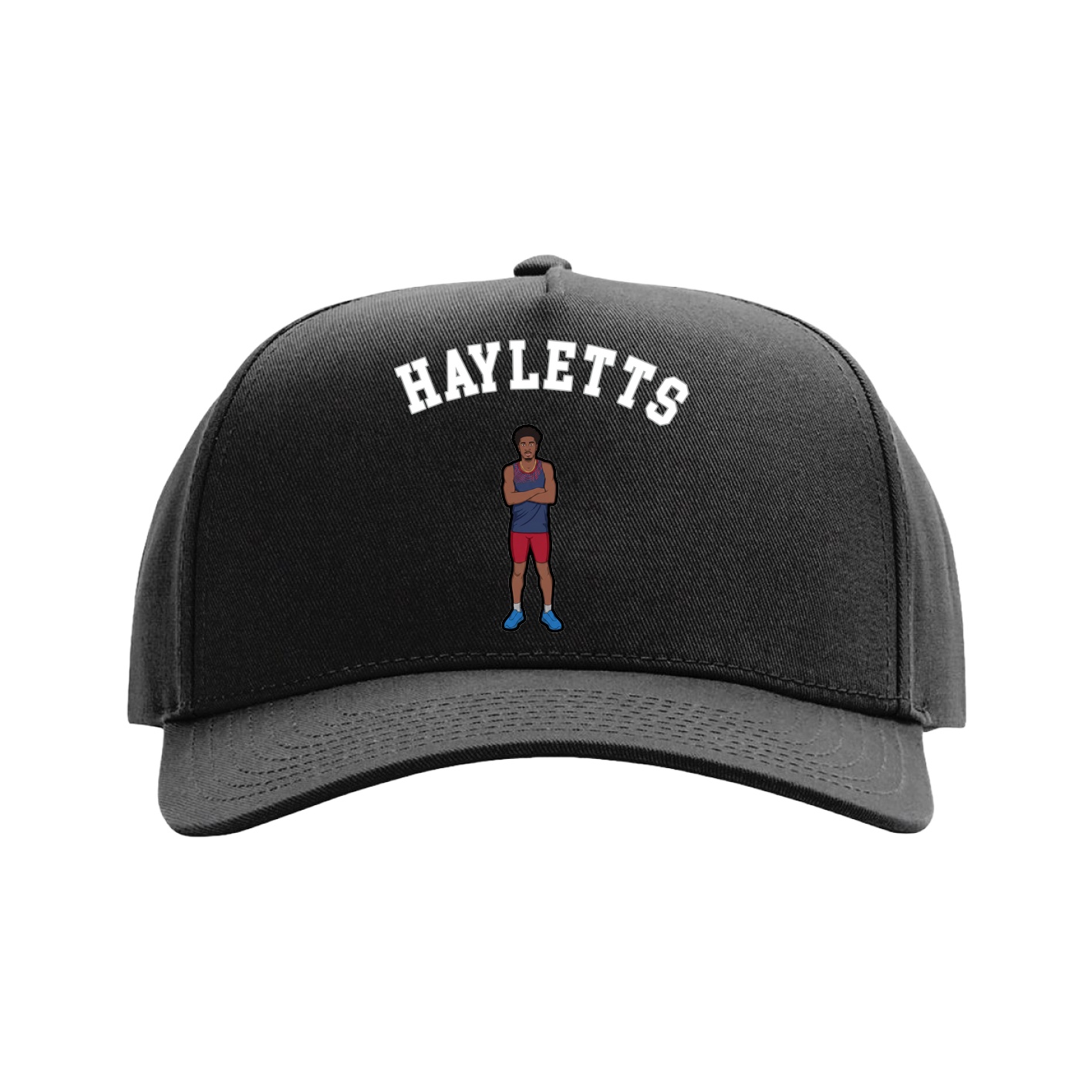 Full Fabric Five-Panel Champ Cap — Shirsey Arch in Black