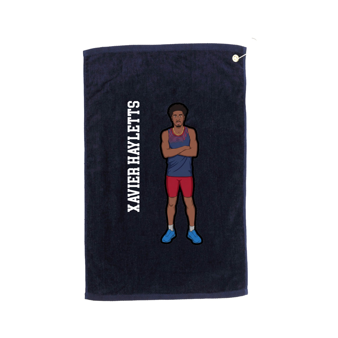 Golf Towel — Name Vertical in Navy