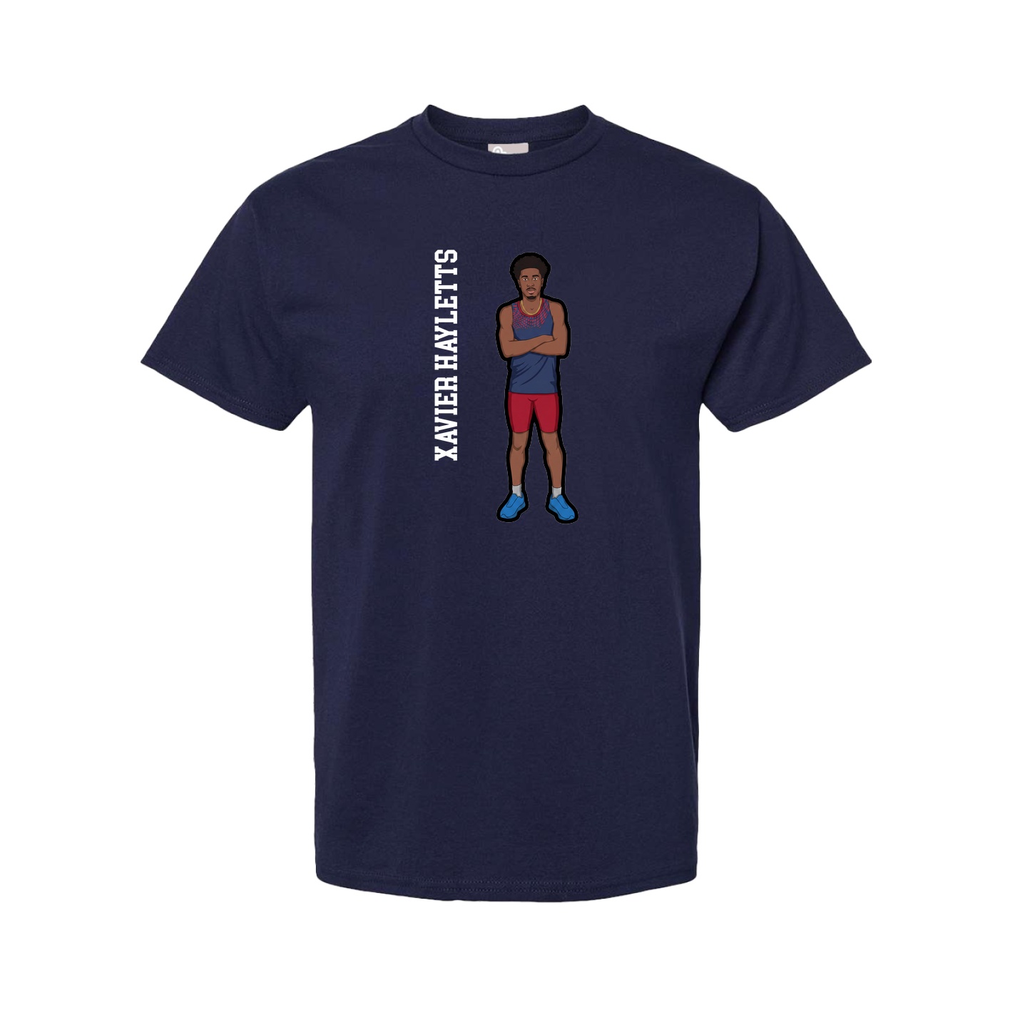 Youth Tee — Name Vertical in Navy