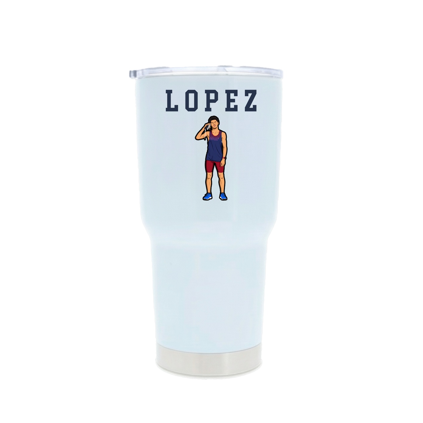 30oz Stainless Steel Tumbler — Shirsey in White