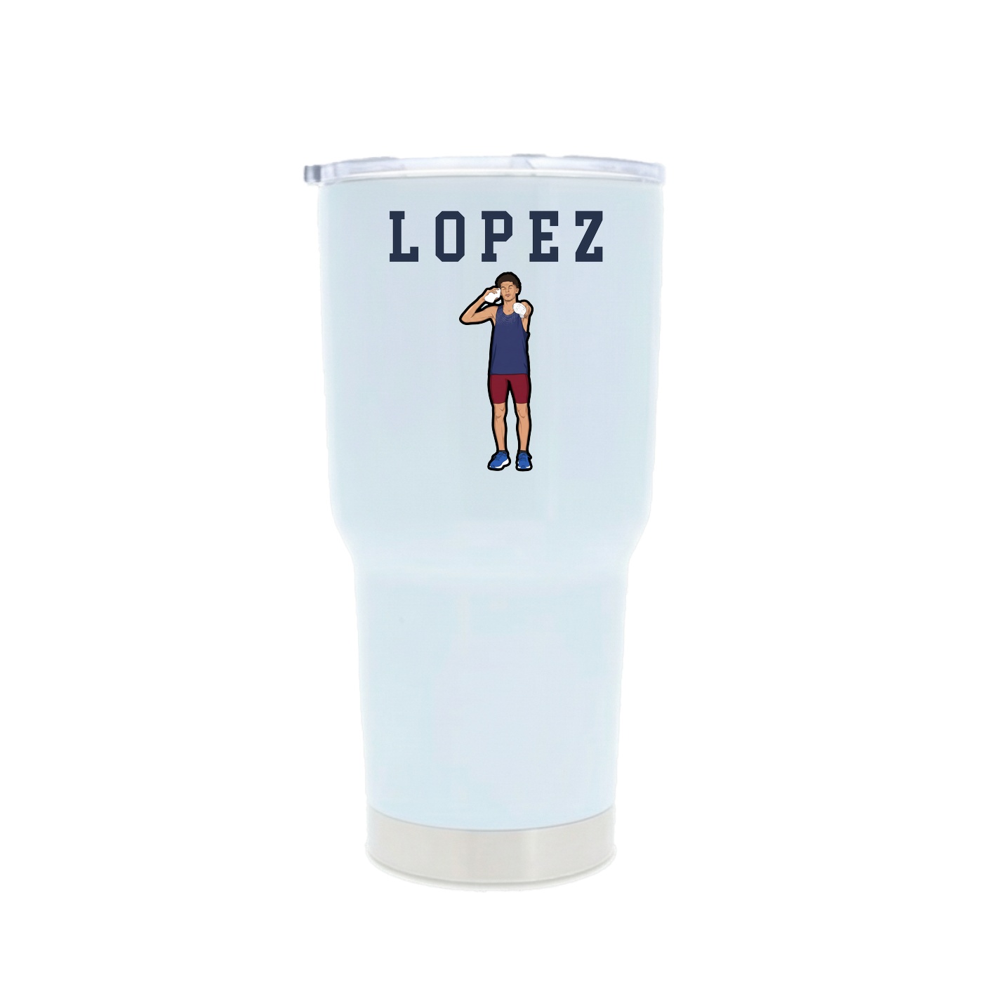 30oz Stainless Steel Tumbler — Shirsey in White
