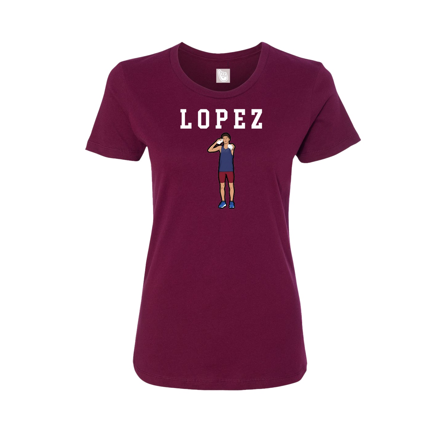 Fitted Women's Tee — Shirsey in Maroon