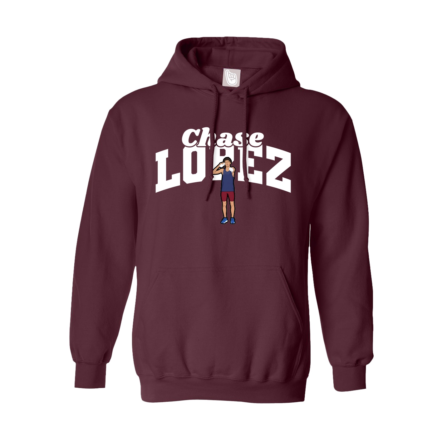 Hoodie — Signature Arch in Maroon
