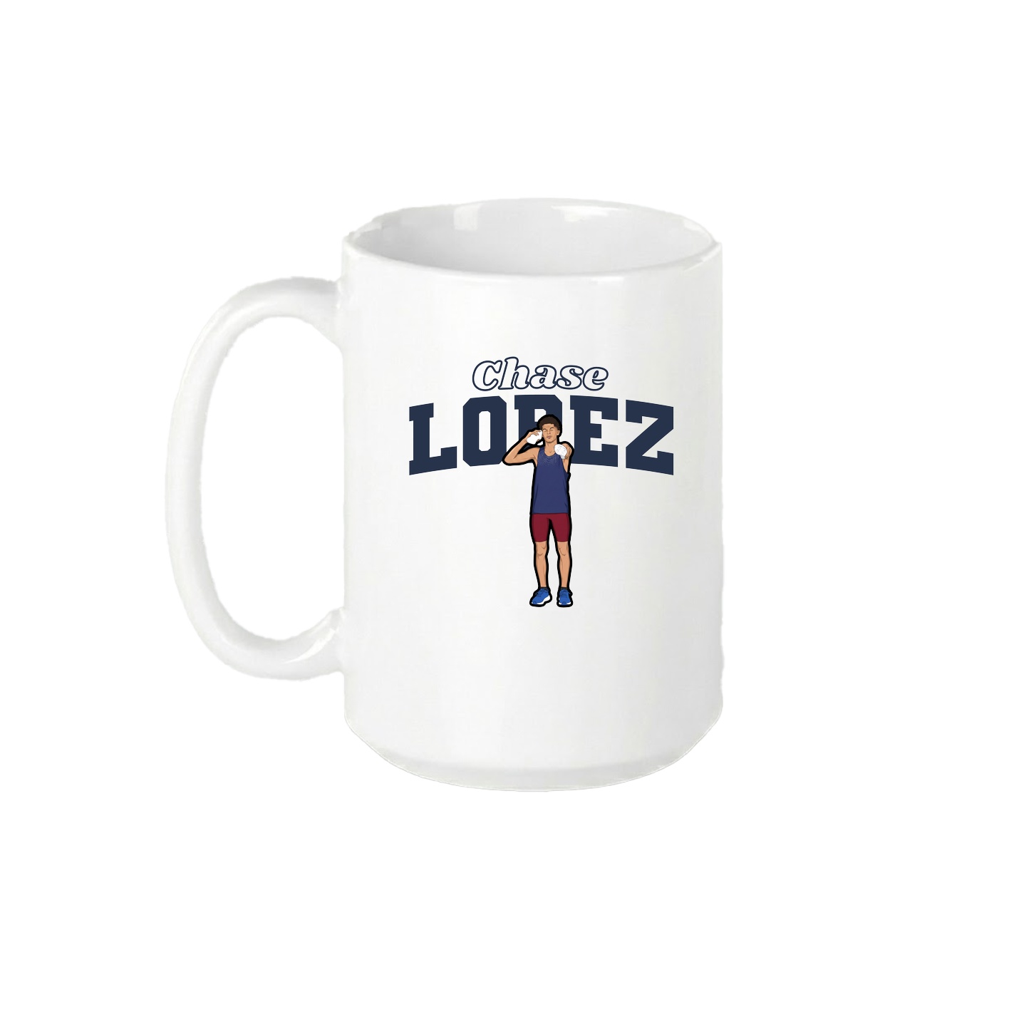 15oz Coffee Mug — Name Arch in White