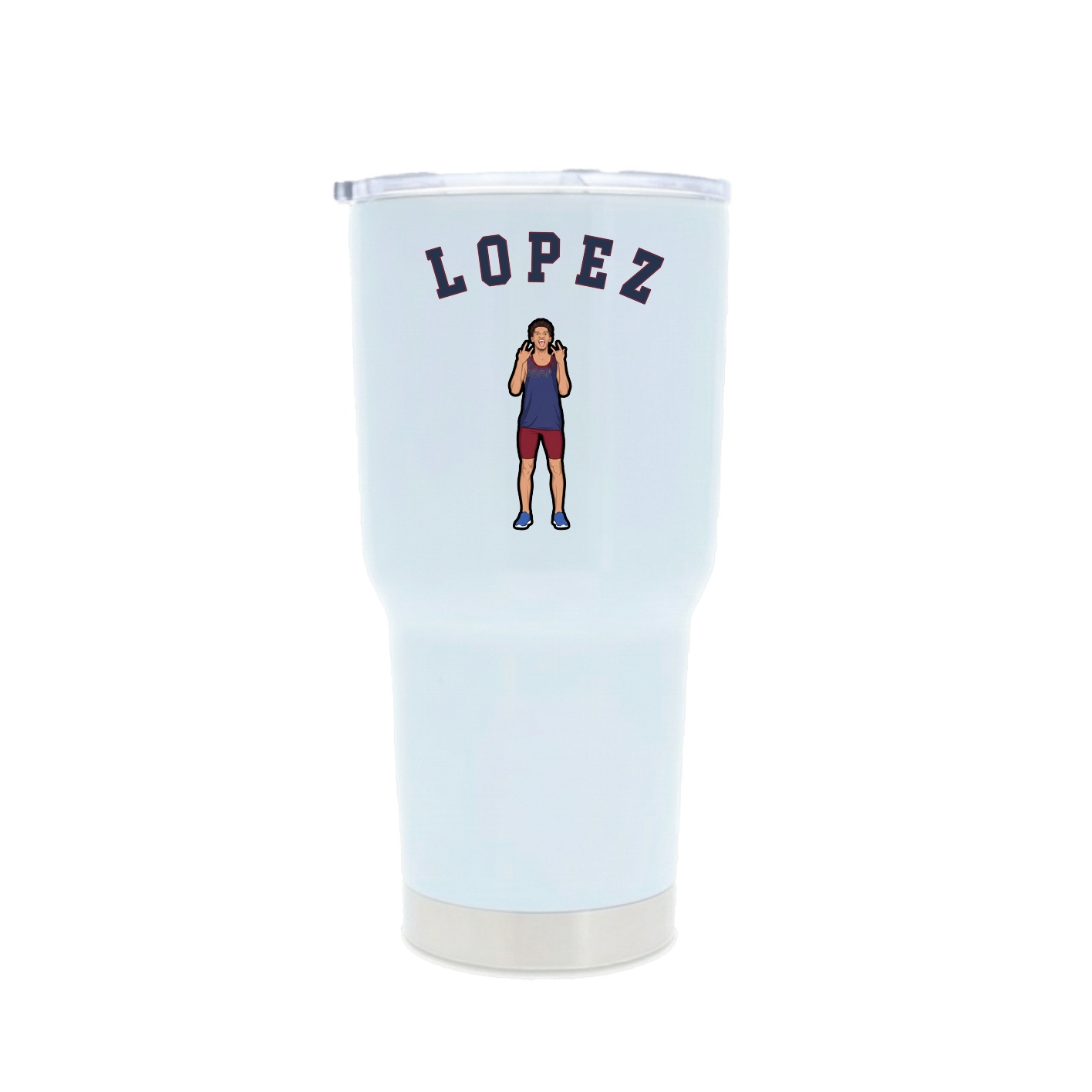30oz Stainless Steel Tumbler — Shirsey Arch in White