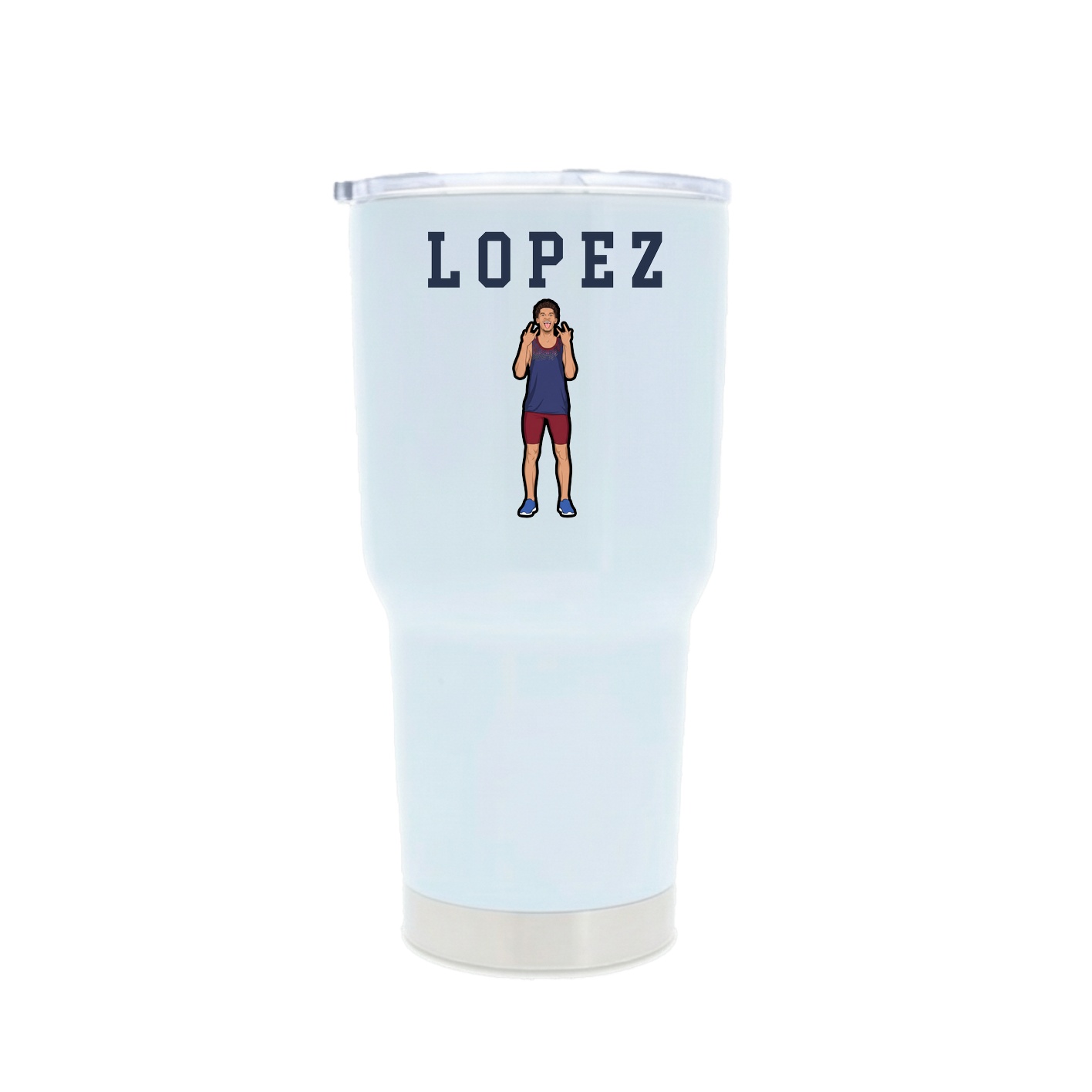30oz Stainless Steel Tumbler — Shirsey in White