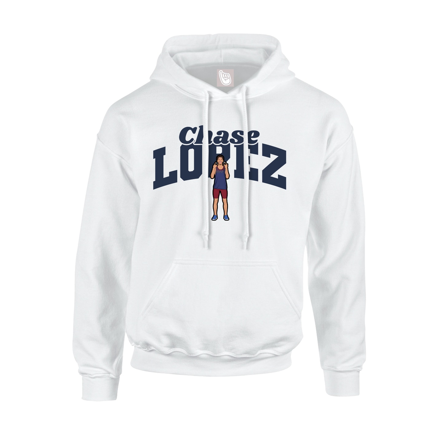 Youth Hoodie — Signature Arch in White
