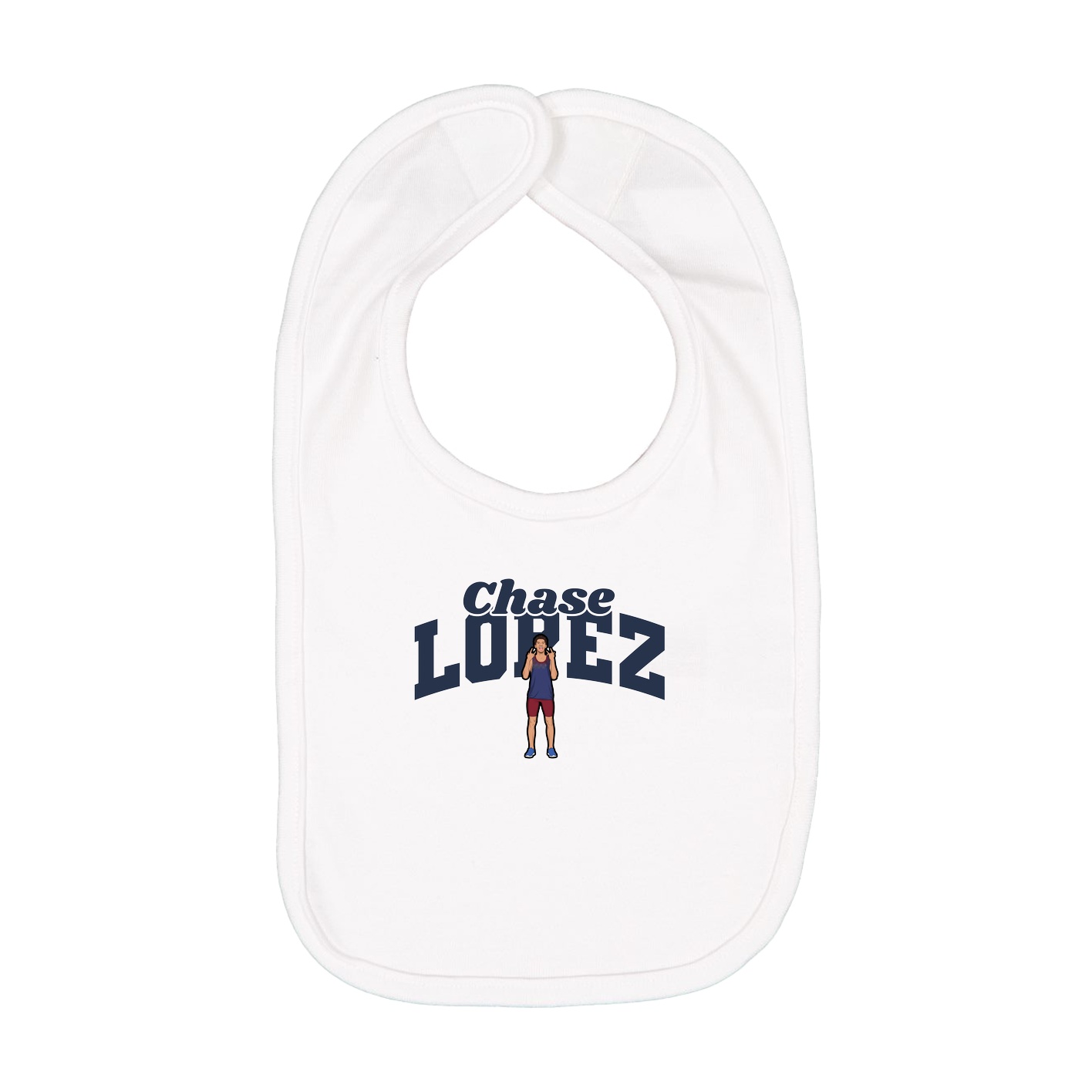 Infant Bib — Signature Arch in White