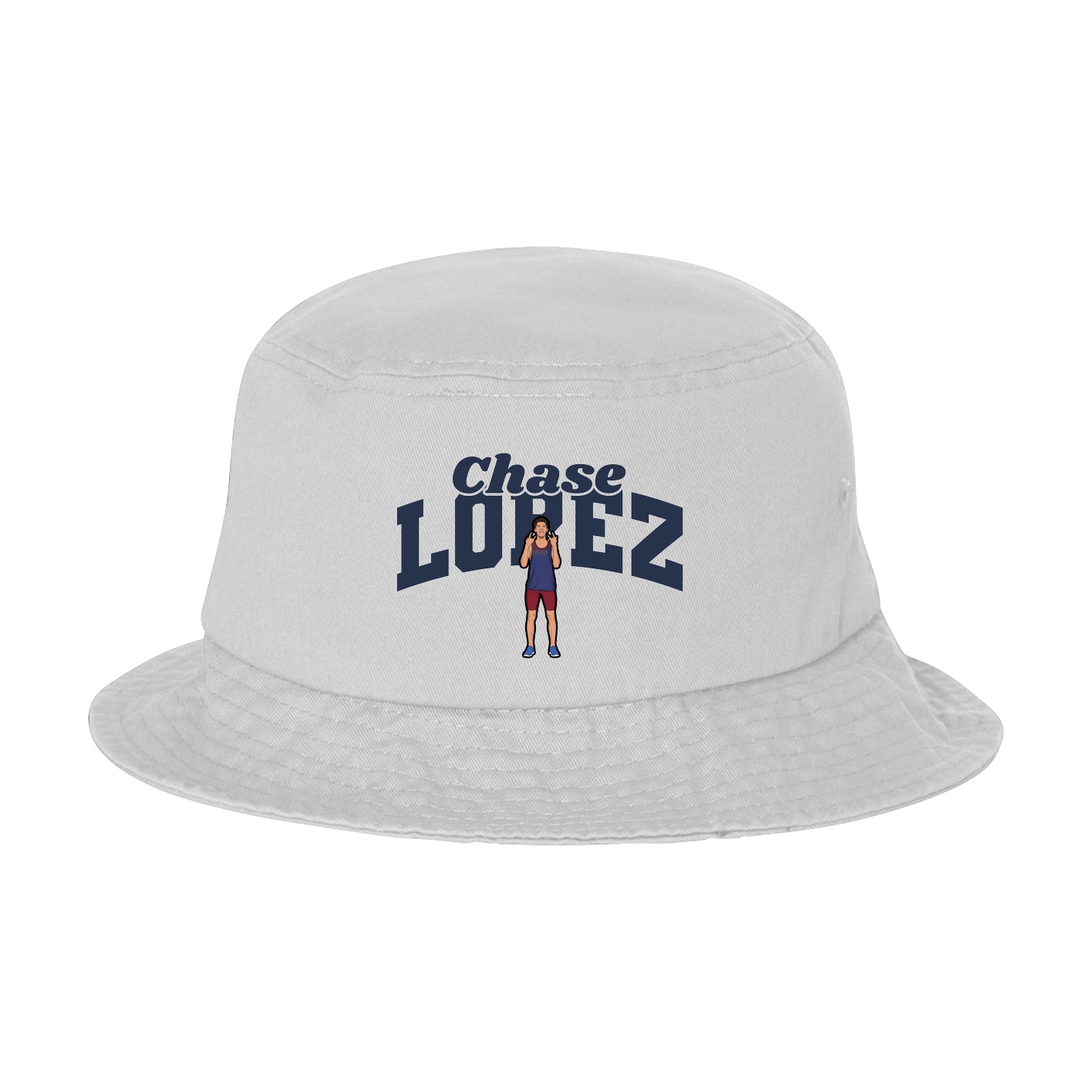 Bucket Cap — Signature Arch in White