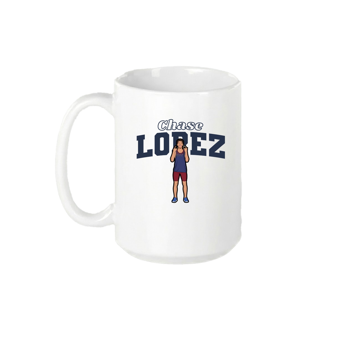 15oz Coffee Mug — Name Arch in White