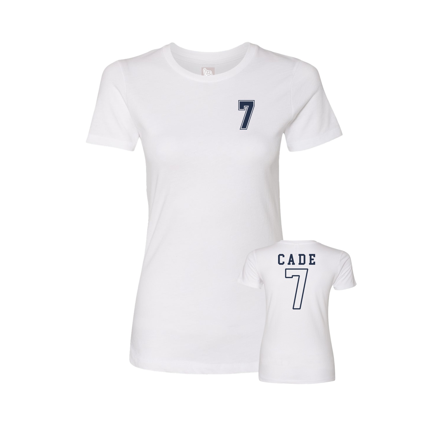 Fitted Women's Tee — Chest Back in White